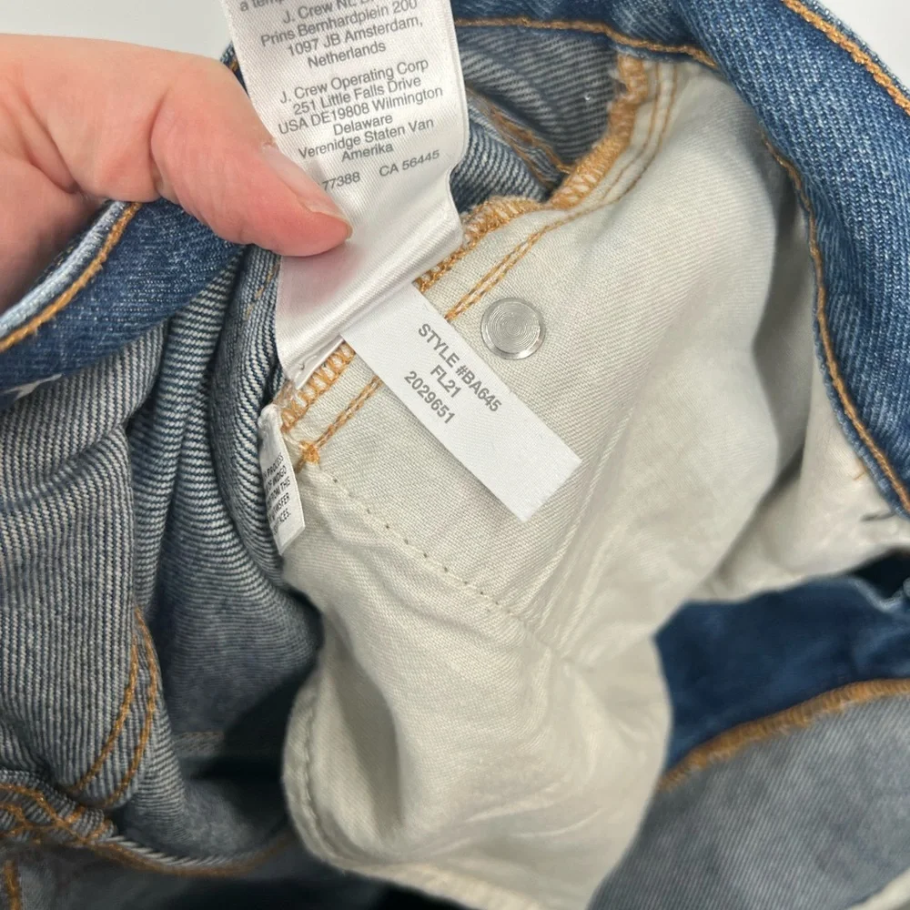 J. Crew Slouchy Boyfriend High Rise Jeans in Bright Indigo TALL